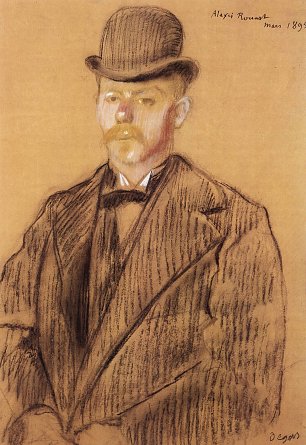 Edgar Degas Portrait des Alexis Rouart Wandbild