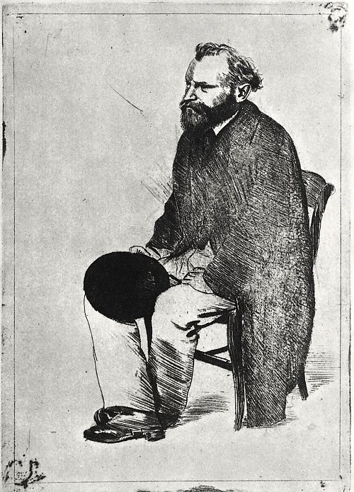 Edgar Degas Portrait des Edouard Manet 3 Wandbild