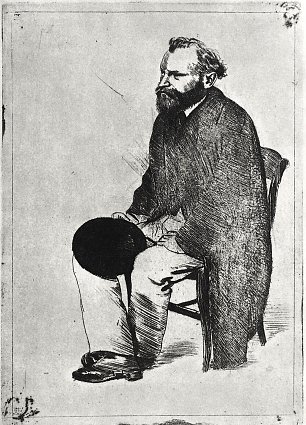 Edgar Degas Portrait des Edouard Manet 3 Wandbild