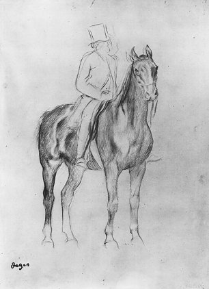 Edgar Degas Reiter auf stehendem Pferd Wandbild