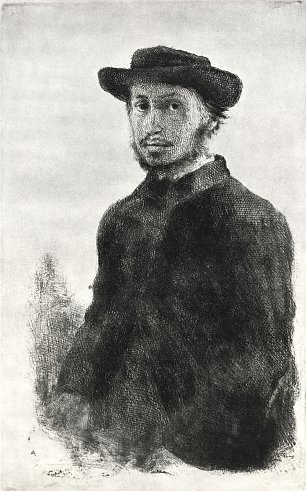 Edgar Degas SelbstPortrait 3 Wandbild