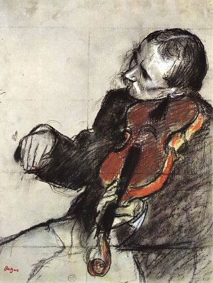 Edgar Degas Studie eines Geigers Wandbild