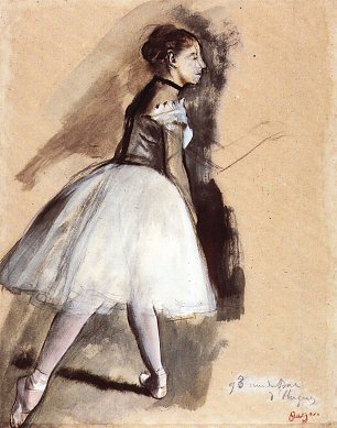 Edgar Degas Taenzerin in Schrittstellung 1 Wandbild