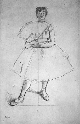 Edgar Degas Taenzerin mit Faecher Wandbild