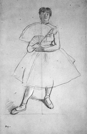 Edgar Degas Taenzerin mit Faecher Wandbild