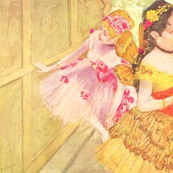 Edgar-Degas-Taenzerinnen-hinter-einer-Kulisse