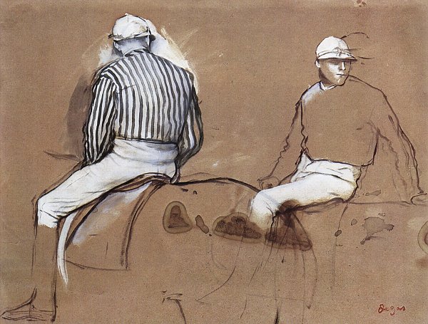 Edgar Degas Zwei Jockeys 1 Wandbild