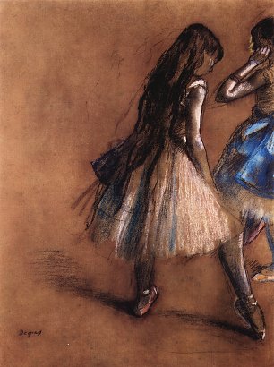 Edgar Degas Zwei Taenzerinnen 1 Wandbild