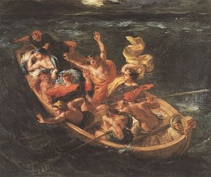 Eugene Delacroix Christus auf dem See Genezareth 3 Wandbild