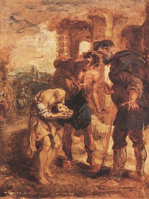 Eugene Delacroix Das Wunder des heiligen Justus von Beauvais Wandbild