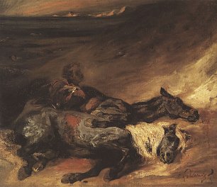 Eugene Delacroix Der Abend nach der Schlacht Wandbild