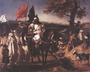 Eugene Delacroix Der Kaid marokkanischer Anfuehrer Wandbild