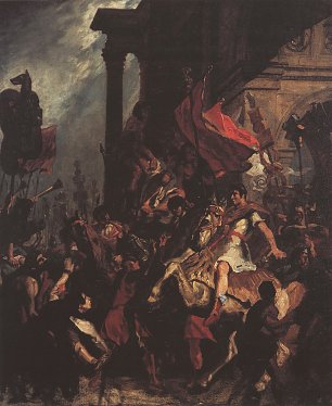 Eugene Delacroix Die Gerechtigkeit des Trajan Wandbild