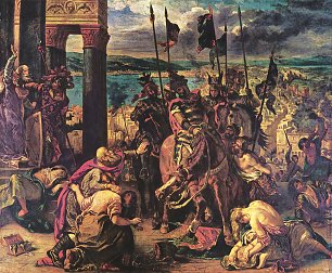 Eugene Delacroix Einnahme Istanbuls durch die Kreuzritter Wandbild