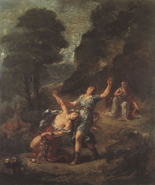 Eugene Delacroix Fruehling Orpheus und Eurydike Wandbild