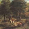 Eugene-Delacroix-Griechische-Reiter-rasten-im-Wald