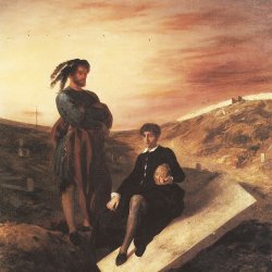 Eugene-Delacroix-Hamlet-und-Horatio-auf-dem-Friedhof-1