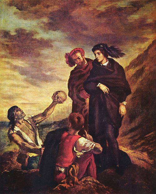 Eugene Delacroix Hamlet und Horatio auf dem Friedhof 2 Wandbild