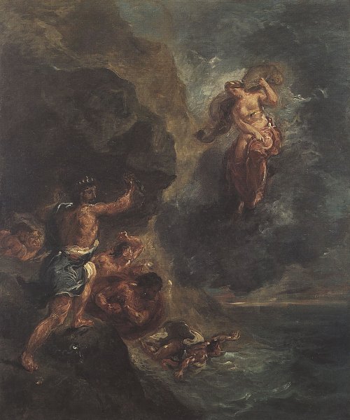 Eugene Delacroix Juno und Aeolus Wandbild