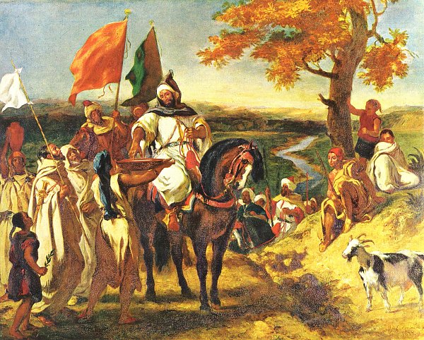 Eugene Delacroix Marokkanischer Scheich besucht seinen Stamm Wandbild
