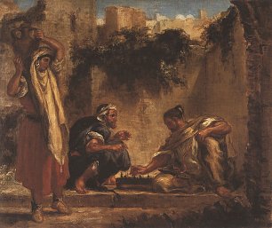 Eugene Delacroix Schachspielende Araber Wandbild
