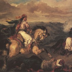 Eugene-Delacroix-Szene-aus-dem-Krieg-zwischen-Tuerken-und-Griechen