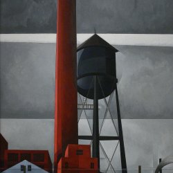 Charles-Demuth-Chimney-and-water-tower