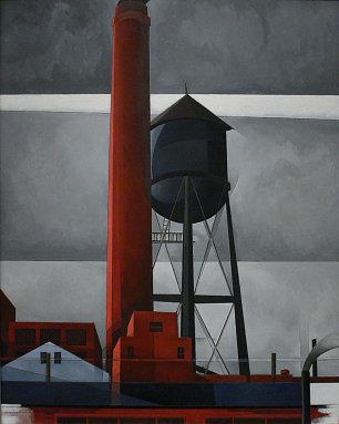 Charles Demuth Chimney and water tower Wandbild