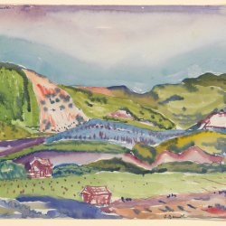 Charles-Demuth-Mountain-with-red-house
