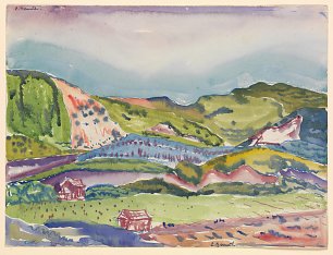 Charles Demuth Mountain with red house Wandbild