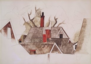 Charles Demuth Red chimneys Wandbild