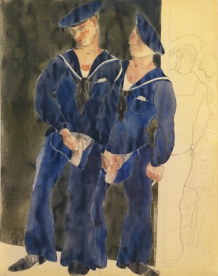 Charles Demuth Two sailors urinating Wandbild