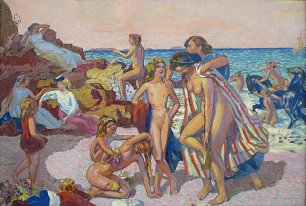 Maurice Denis Bacchus and Ariadne Wandbild