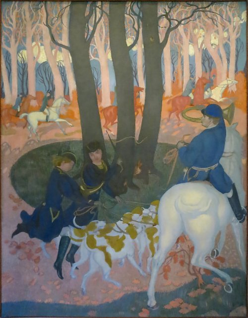 Maurice Denis La Legende De StHubert 2 Le Lacher Des Chiens Wandbild