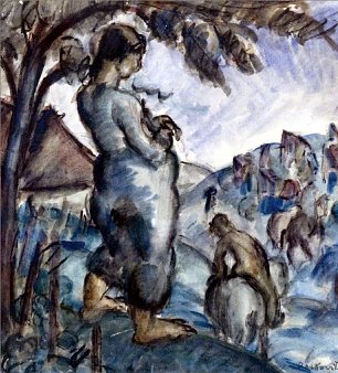 Jules Derkovits Family Wandbild