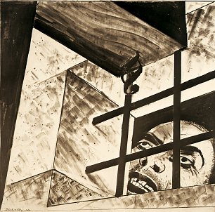 Jules Derkovits The convicted II Wandbild