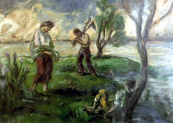 Jules Derkovits Workers in the Field Wandbild