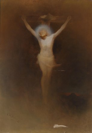 Karl Wilhelm Diefenbach Christus am Kreuz Wandbild