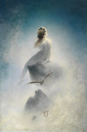 Karl Wilhelm Diefenbach Frage an die Sterne Wandbild