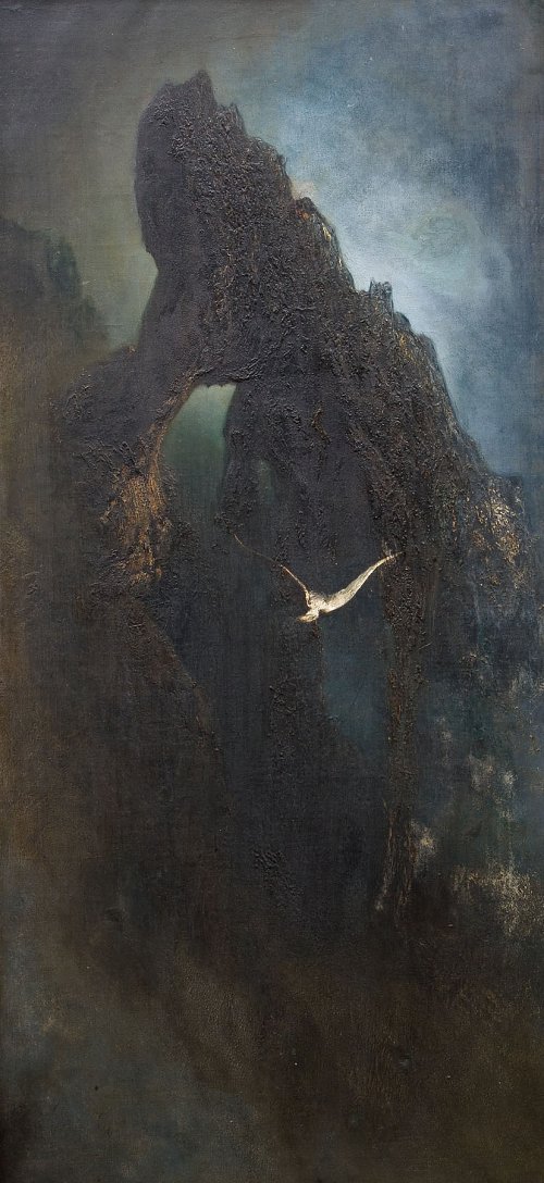 Karl Wilhelm Diefenbach Moewe vor den Klippen von Capri Wandbild