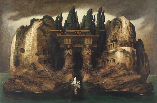 Karl Wilhelm Diefenbach Toteninsel Wandbild