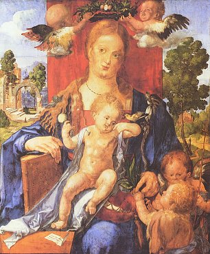 Albrecht Duerer Madonna mti dem Zeisig Wandbild