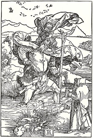 Albrecht Duerer Hl Christophorus 3 Wandbild