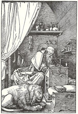 Albrecht Duerer Hl Hieronymus im Zimmer Wandbild