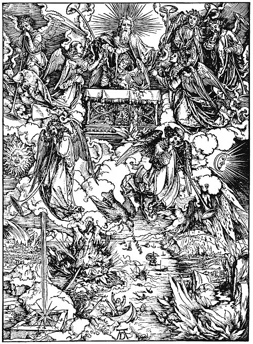 Albrecht Duerer Illustration zur Apokalypse 7 Wandbild