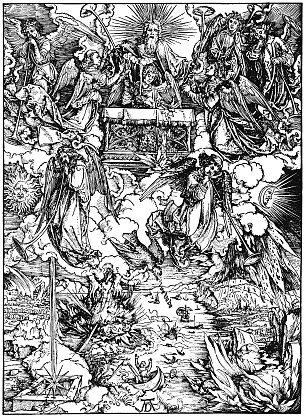 Albrecht Duerer Illustration zur Apokalypse 7 Wandbild