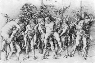 Albrecht Duerer Bacchanale mit Silen Wandbild