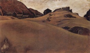 Albin Egger Lienz Almlandschaft im Oetztal Wandbild