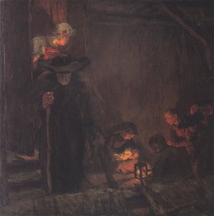 Albin Egger Lienz Christnacht Wandbild