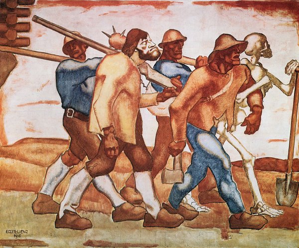 Albin Egger Lienz Der Totentanz Wandbild